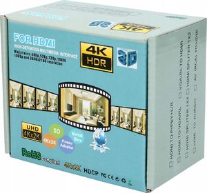 Pawonik SPLITTER ROZDZIELACZ HDMI 1x4 4K*2K ULTRA HD 4K 6