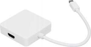 Adapter AV Pawonik DisplayPort Mini - HDMI - D-Sub (VGA) - DVI-I - Jack 3.5mm biały 2