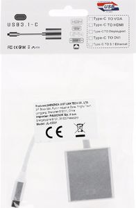 Adapter USB Pawonik USB-C - DVI Biały  (IR-200) 6