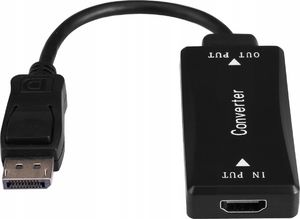 Adapter AV Pawonik DisplayPort - HDMI czarny (6957303865154) 3