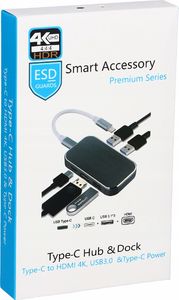 Stacja/replikator Pawonik 5w1 USB-C 6