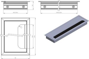 Siso ALUMINIOWY Przepust kablowy RUMBA Aluminium 2
