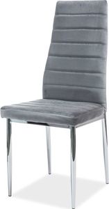 Selsey Krzesło tapicerowane Lastad velvet szare 1