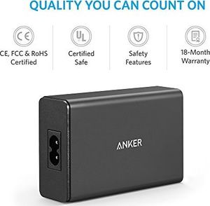 Ładowarka Anker Anker PowerPort 40W 5-portowa ładowarka USB Wieloportowa ładowarka USB do iPhone'a 6/6 Plus, iPada Air 2 / Mini 3, Galaxy S6 / S6 Edge i innych (czarna) 2