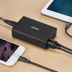 Ładowarka Anker Anker PowerPort 40W 5-portowa ładowarka USB Wieloportowa ładowarka USB do iPhone'a 6/6 Plus, iPada Air 2 / Mini 3, Galaxy S6 / S6 Edge i innych (czarna) 7