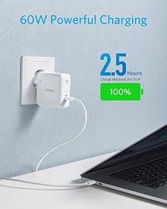 Ładowarka Anker Anker PowerPort Atom III 60W PowerIQ 3.0 i GaN Power Delivery ?adowarka USB-C, do laptopów z portem USB-C, MacBook Pro / Air, iPad Pro, iPhone XR / XS / Max / 8, Galaxy, Pixel, Nintendo Switch 2