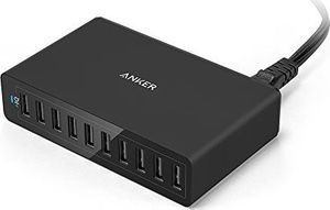 Ładowarka Anker Anker Stacja ładująca PowerPort USB, 60 W, 10 portów USB, ładowarka do telefonów i tabletów Apple i Android, iPhone 6S / 6S Plus / 6/6 Plus, iPad Pro / iPad Air 2 / Mini 3, Galaxy S6 / S6 Edge i inne , czarny i biały 1