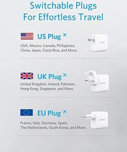 Ładowarka Anker Anker Ładowarka PowerPort III 65 W PIQ 3.0 Type-C, z wymiennymi wtyczkami US / UK / EU, idealna do podróży, do MacBooka, iPada Pro, iPhone'a, Samsunga Galaxy 2