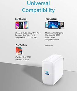 Ładowarka Anker Anker Ładowarka PowerPort III 65 W PIQ 3.0 Type-C, z wymiennymi wtyczkami US / UK / EU, idealna do podróży, do MacBooka, iPada Pro, iPhone'a, Samsunga Galaxy 3