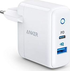 Ładowarka Anker Anker Ładowarka USB C, ładowarka ścienna PowerPort PD 2 30 W Podwójny port z zasilaniem 18 W dla iPhone 11/11 Pro / 11 Pro max / XS Max / XR / XS / X / 8, iPad Pro 2018 i 12 W PowerIQ dla Samsung S9 / S9 + / S8 1
