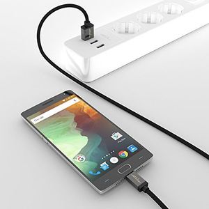 Kabel USB KabelDirekt KabelDirekt - Kabel Micro USB - 0,5m - (USB 2.0, kabel do ładowania / transmisji danych, urządzenia Micro USB, czarny nylon) - Seria PRO 3