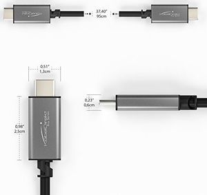 Kabel USB KabelDirekt KabelDirekt - kabel USB C - 1m - (Universal USB-C, USB 3.2 Gen 2, transmisja wideo i danych, zasilacz do PD 4 (60 W), zintegrowany chip) 7