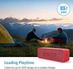 Głośnik Anker Anker Głośnik SoundCore Bluetooth, Głośnik z niesamowitą 24-godzinną żywotnością baterii i podwójnym sterownikiem 6 W, wbudowany mikrofon do iPhone'a, Samsunga (Czerwony) 4