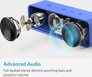 Głośnik Anker Anker Głośnik SoundCore Bluetooth, Głośnik z niesamowitą 24-godzinną żywotnością baterii i podwójnym sterownikiem 6 W, wbudowany mikrofon dla iPhone'a, Samsunga (Niebieski) 4