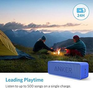 Głośnik Anker Anker Głośnik SoundCore Bluetooth, Głośnik z niesamowitą 24-godzinną żywotnością baterii i podwójnym sterownikiem 6 W, wbudowany mikrofon dla iPhone'a, Samsunga (Niebieski) 5