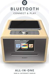 Radio MAJORITY Radio internetowe większości Homerton, radio WiFi / WLAN, DAB / DAB + / FM, Bluetooth, odtwarzacz CD, pilot, podwójny alarm, połączenie AUX i USB, sterowanie przez aplikację 3