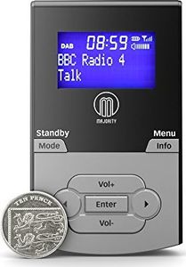 Radio MAJORITY Majority Petersfield - Osobiste przenośne radio cyfrowe DAB / DAB + / FM - Możliwość ładowania 9-12 godzin pracy - 20 ustawień wstępnych - Słuchawki w zestawie 3