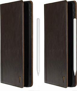 Etui na tablet Torro Skórzane etui TORRO Kompatybilne z Apple iPad 10,2 wysokiej jakości skórą 7. generacji z [wytrzymałą podstawą] [różnymi kątami patrzenia] [włączanie / wyłączanie] Edycja 2019 (ciemnobrązowa) 5