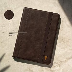 Etui na tablet Torro Skórzane etui TORRO Kompatybilne z Apple iPad 10,2 wysokiej jakości skórą 7. generacji z [wytrzymałą podstawą] [różnymi kątami patrzenia] [włączanie / wyłączanie] Edycja 2019 (ciemnobrązowa) 9