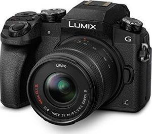 Lustrzanka Panasonic Aparat Panasonic LUMIX G DMC-G70KAEGK (16 megapikseli, wizjer OLED, ekran dotykowy OLED 7,5 cm, zdjęcia i wideo 4K) z obiektywem H-FS14042E czarny 1