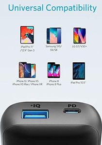 Powerbank Anker Anker PowerCore 10000 PD Redux, kompaktowy power bank 10000mAh, zewnętrzna bateria z zasilaniem USB (18W), do iPhone 11/8 / 8+ / X / XS / XR / XS Max, Samsung Galaxy S10, Pixel 3 / 3XL, iPad Pro 2018 2