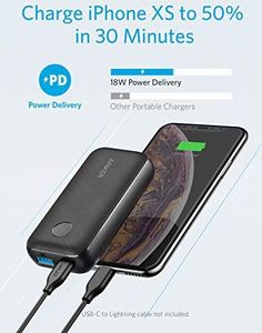 Powerbank Anker Anker PowerCore 10000 PD Redux, kompaktowy power bank 10000mAh, zewnętrzna bateria z zasilaniem USB (18W), do iPhone 11/8 / 8+ / X / XS / XR / XS Max, Samsung Galaxy S10, Pixel 3 / 3XL, iPad Pro 2018 3