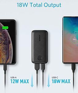 Powerbank Anker Anker PowerCore 10000 PD Redux, kompaktowy power bank 10000mAh, zewnętrzna bateria z zasilaniem USB (18W), do iPhone 11/8 / 8+ / X / XS / XR / XS Max, Samsung Galaxy S10, Pixel 3 / 3XL, iPad Pro 2018 4