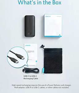 Powerbank Anker Anker PowerCore 10000 PD Redux, kompaktowy power bank 10000mAh, zewnętrzna bateria z zasilaniem USB (18W), do iPhone 11/8 / 8+ / X / XS / XR / XS Max, Samsung Galaxy S10, Pixel 3 / 3XL, iPad Pro 2018 8