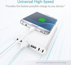 Powerbank Anker Anker PowerCore 26800 mAh Power Bank Zewnętrzna bateria z podwójnym portem ładowania, dwa razy szybsze ładowanie, 3 porty USB dla iPhone XR / XS / X / 8/7, iPada, Samsunga Galaxy i innych (biały) 7