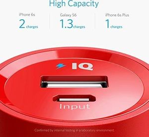 Powerbank Anker Anker PowerCore 5000 mAh zewnętrzny power bank bateria bardzo kompaktowa, smukła ładowarka do telefonu z Power IQ do iPhone'a XS Max / XR / XS / X / 8/8 Plus, iPada, Samsunga Galaxy i innych smartfonów (czerwona) 3