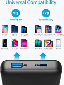 Powerbank Anker Anker PowerCore Essential 20000 PD, power bank 20000 mAh USB-C z zasilaniem 18 W, ogromna pojemność, kompatybilny z iPhone 11/11 Pro / 11 Pro Max / 8 / X / XR, Samsung 2