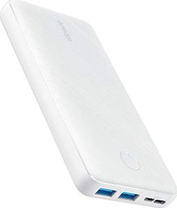 Powerbank Anker Anker PowerCore Essential 20000, zewnętrzna bateria 20000 mAh z technologią PowerIQ i wejściem USB-C, ogromna gęstość energii, kompatybilny z iPhone'em, Samsungiem, iPadem (biały) 1