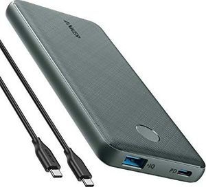 Powerbank Anker Anker PowerCore Slim 10000 PD w kolorze night green, zewnętrzna bateria 10000 mAh z zasilaniem USB-C (18 W), mocny power bank do iPhone'a 11/11 Pro / 11 Pro Max, S10, Pixel 3, iPad Pro 2018 1