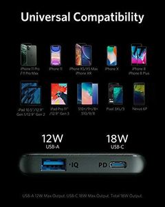 Powerbank Anker Anker PowerCore Slim 10000 PD w kolorze night green, zewnętrzna bateria 10000 mAh z zasilaniem USB-C (18 W), mocny power bank do iPhone'a 11/11 Pro / 11 Pro Max, S10, Pixel 3, iPad Pro 2018 3