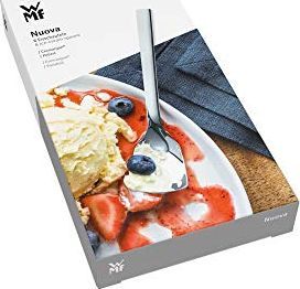 WMF Zestaw łyżek do lodów WMF Nuova, sztuki 6, łyżka do lodów, można myć w zmywarce, L 14 cm, polerowana stal nierdzewna Cromargan 3