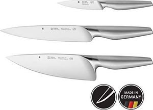 WMF 3-częściowy zestaw noży WMF Chef's Edition, specjalna stal ostrza, kute noże 3, drewniane pudełko, nóż kuchenny 1