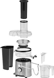 Sokowirówka WMF Elektryczna sokowirówka WMF Kult X, elektryczne warzywa owocowe, 500 W, do dużych kawałków owoców, dzbanek na sok 1,2 l, filtr piankowy, poziomy prędkości 2, matowa stal nierdzewna 6