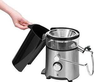 Sokowirówka WMF Elektryczna sokowirówka WMF Kult X, elektryczne warzywa owocowe, 500 W, do dużych kawałków owoców, dzbanek na sok 1,2 l, filtr piankowy, poziomy prędkości 2, matowa stal nierdzewna 8