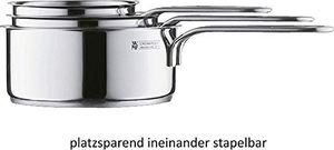 WMF Mini rondel WMF, 10 cm, mały, bez pokrywki, rondel 0,5 l, mały rondel do pojedynczych gospodarstw domowych, polerowana stal nierdzewna Cromargan, indukcyjna, do układania w stosy, idealny do małych porcji 3