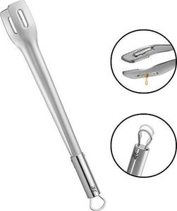 WMF Szczypce do grilla WMF długie 44 cm, stal nierdzewna Cromargan, mechanizm blokujący, oszczędzające miejsce, sztućce grillowe do steków, ryb, warzyw 1