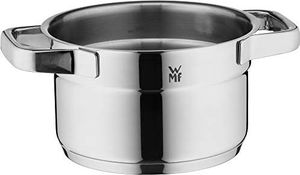 WMF WMF Compact Cuisine o wysokości 16 cm, szklana pokrywa, o pojemności 2,0 l, polerowana stal nierdzewna Cromargan, wewnętrzne skalowanie, możliwość układania w stosy, garnek indukcyjny 5