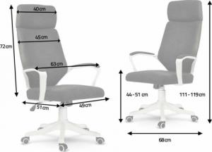 Krzesło biurowe Sofotel Nostro Szaro-biały 8