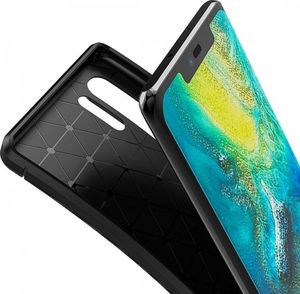 Etui HUAWEI P30 PRO Pancerne Shockproof Carbon Fiber czarne 4