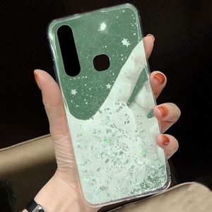 Etui HUAWEI P40 LITE Brokat Cekiny Glue Glitter Case zielone 6