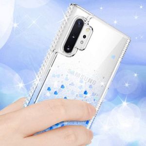 Etui HUAWEI P40 LITE Diamond Liquid Przelewany Brokat niebieskie 6
