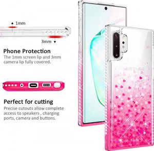 Etui HUAWEI P40 LITE Diamond Liquid Przelewany Brokat różowe 5