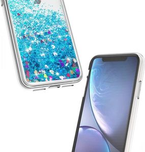 Etui HUAWEI P40 LITE E Liquid Brokat niebieskie 6