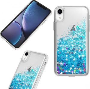 Etui HUAWEI P40 LITE E Liquid Brokat niebieskie 7