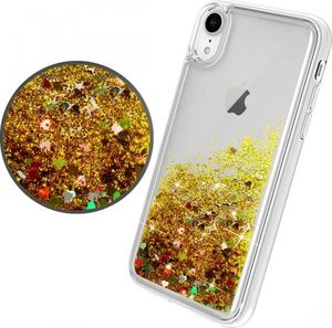 Etui HUAWEI P40 LITE E Liquid Brokat złote 2