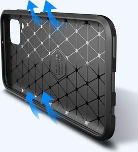 Etui HUAWEI P40 LITE Pancerne Shockproof Carbon Fiber czarne 2